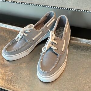Sperry Gray Boat Shoes with Classic Design
